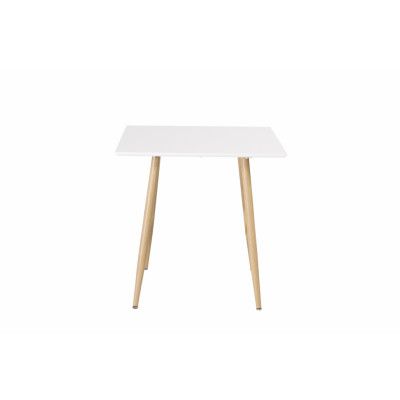 VENTURE DESIGN Polar matbord, fyrkantigt - vit MDF och stål i eklook (75x75)