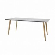 VENTURE DESIGN Polar matbord - svart MDF och naturmetall