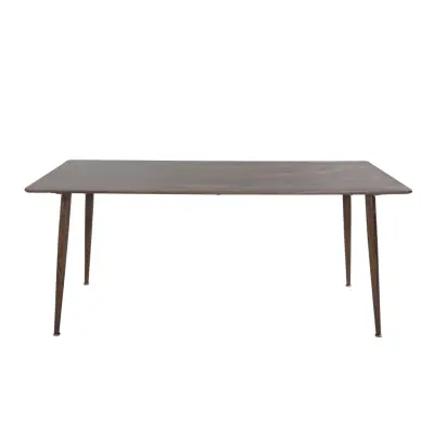 VENTURE DESIGN Polar Matbord - Valnöt Brun MDF och Valnöt Brun Metall (180 x 90 cm)