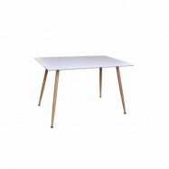 VENTURE DESIGN Polar Matbord - Vit MDF och Naturlig Metall