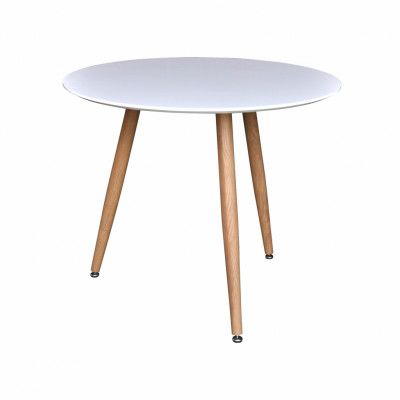 VENTURE DESIGN Polar Matbord - Vit MDF och Naturmetall