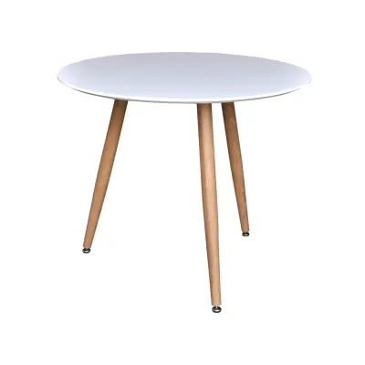 VENTURE DESIGN Polar Matbord - Vit MDF och Naturmetall