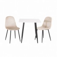 VENTURE DESIGN Polar matbord - vit MDF och svart järn