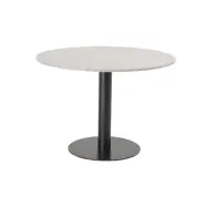 VENTURE DESIGN Razzia Matbord - Grå Terrazzo och Svart Metall (Ø 106 cm)
