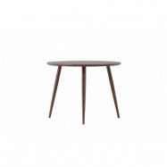 VENTURE DESIGN Sanford matbord, runt - mörkbrun MDF och stål (Ø100)
