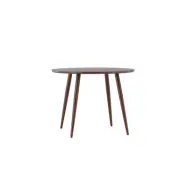 VENTURE DESIGN Sanford matbord, runt - mörkbrun MDF och stål (Ø100)