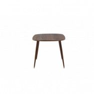 VENTURE DESIGN Sanford matbord, ovalt - mörkbrun MDF och stål (180x90)