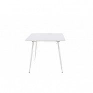 VENTURE DESIGN Silar matbord, rektangulärt - vit MDF och stål (90x180)