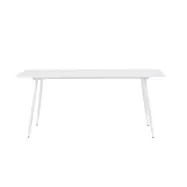 VENTURE DESIGN Silar matbord, rektangulärt - vit MDF och stål (90x180)