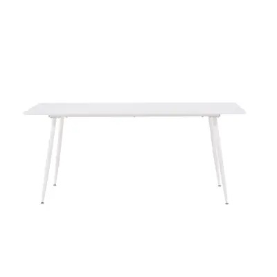 VENTURE DESIGN Silar matbord, rektangulärt - vit MDF och stål (90x180)