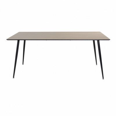 VENTURE DESIGN Silar Matbord - Naturlig Melamin och Svart Metall (180 x 90 cm)