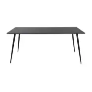 VENTURE DESIGN Silar Matbord - Svart Melamin och Svart Metall (180 x 90 cm)