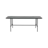 VENTURE DESIGN Uno matbord, rektangulärt - svart faner och svart stål (200x90)
