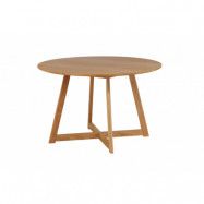 VENTURE DESIGN Yakidon matbord, w. klaff, rund - gummiträ/MDF med eklook (Ø120)