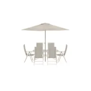 VENTURE HOME Brekki matgrupp inkl. paraply - Beige / Beige
