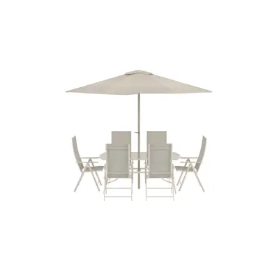 VENTURE HOME Brekki matgrupp inkl. paraply - Beige / Beige