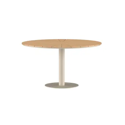 VENTURE HOME Croft Runt MatbordØ120 - Beige Alu/Teak