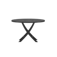 VENTURE HOME Kenya Runt MatbordØ120cm - Svart Teak
