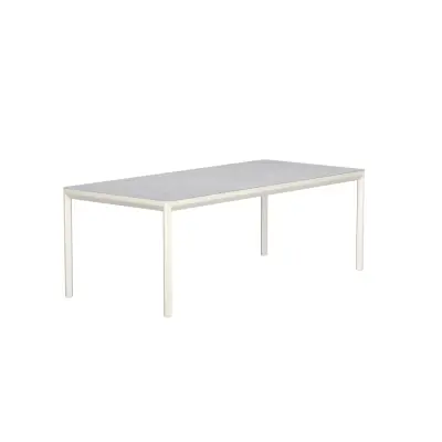 VENTURE HOME Lino matbord 220x100x74 cm - Beige aluminium / Keramikglas
