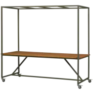 WOOOD BLUE SKY TRÄDGÅRDSBORD MED DEKORAM, KAMOUFLAGEGRÖN