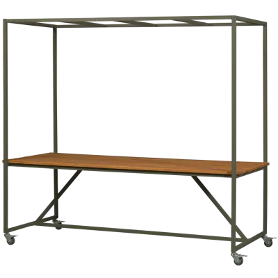 WOOOD BLUE SKY TRÄDGÅRDSBORD MED DEKORAM, KAMOUFLAGEGRÖN