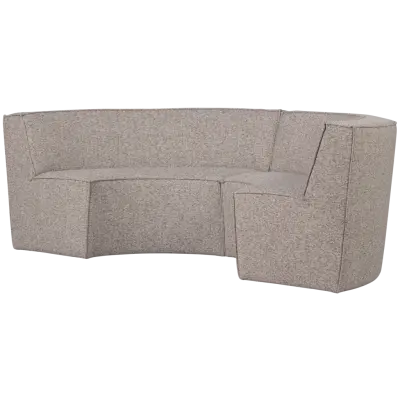 WOOOD Europa matbord för 4 personer, bänk, vävt tyg, sandmelerat