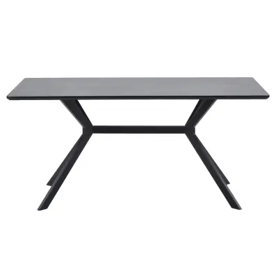 WOOOD EXCLUSIVE Bruno matbord, rektangulärt - svart MDF och stål (160x90)