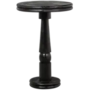 WOOOD Kolby barbord, runt - svart mangoträ (Ø70)