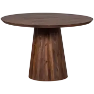 WOOOD LIMIT MATBORD RUNDT MANGOTRÄ VALNÖTØ130CM