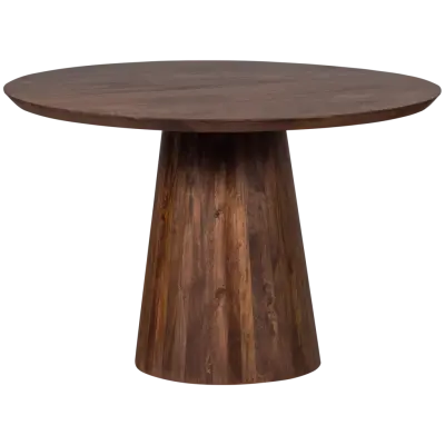 WOOOD LIMIT MATBORD RUNDT MANGOTRÄ VALNÖTØ130CM