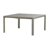 WOOOD Ovara trädgårdsbord, med förlängning - sandfärgad aluminium (150x150)
