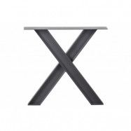 WOOOD Tablo Industrial X bordsben till matbord - mattsvart metall