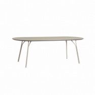 WOUD Ovalt Tree Matbord - Beige Laminat och Metall