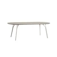 WOUD Ovalt Tree Matbord - Beige Laminat och Metall