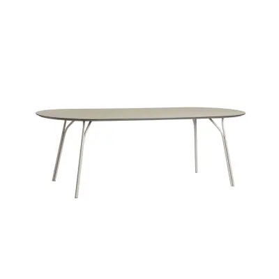 WOUD Ovalt Tree Matbord - Beige Laminat och Metall