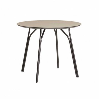 WOUD Tree matbord - beige laminat och svart metall