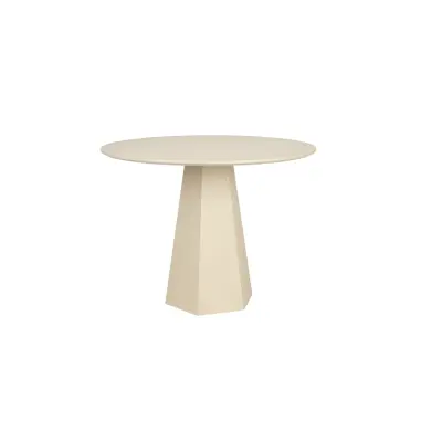 ZUIVER Pilar matbord, runt - beige askfanér (Ø100)