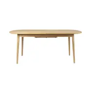 ZUIVER Twist matbord, med utdrag, ovalt - naturlig ekfanér (240x90)