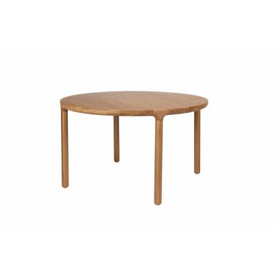 ZUIVER Storm matbord, runt - naturlig ekfanér och ek (Ø128)