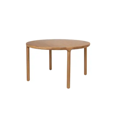 ZUIVER Storm matbord, runt - naturlig ekfanér och ek (Ø128)