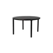 ZUIVER Storm matbord, runt - svart askfanér och gummiträ (Ø128)