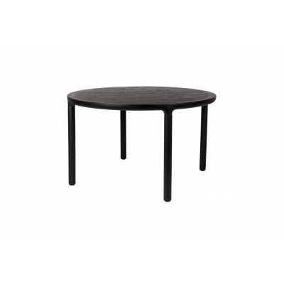 ZUIVER Storm matbord, runt - svart askfanér och gummiträ (Ø128)