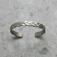 Armband Braid matt stål 19 cm