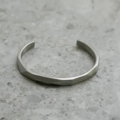 Armband Fasett matt stål 19 cm