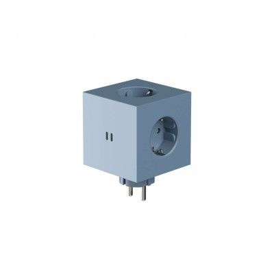 AVOLT - Square 2 Socket Extender med 30 W dubbel USB-C Shark Blue –
