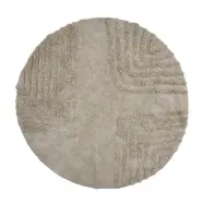 BLOOMINGVILLE Clarie matta, rund - naturlig bomull (Ø180)