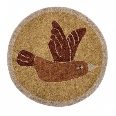 BLOOMINGVILLE MINI Milou matta, gul, bomull D: 90 cm