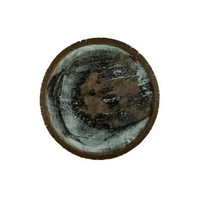 BOLD MONKEY Rocky matta, rund - khakigrön och flerfärgad med fransar (Ø175)