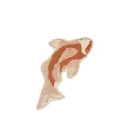 BROSTE COPENHAGEN Koi matta - pumpa orange ull/bomull (97x130)