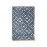 Chhatwal&Jonsson Kochi matta blue melange/offwhite, bambu/silke, 230x320 cm